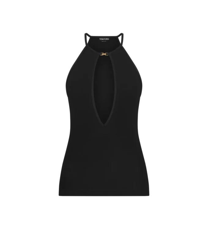 Top halter con corte