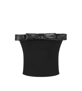Top sin tirantes con detalle de lazo