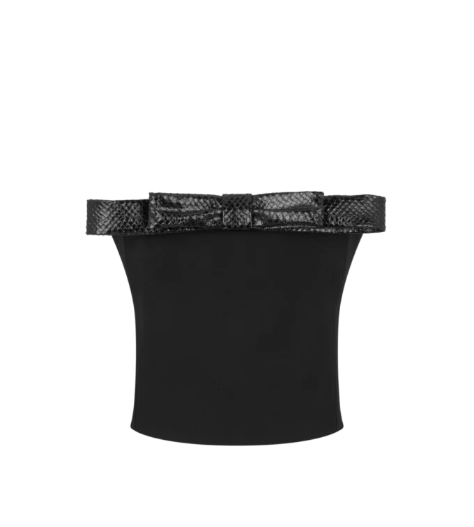 Top sin tirantes con detalle de lazo Top sin tirantes con detalle de lazo