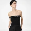 Top sin tirantes con detalle de lazo Top sin tirantes con detalle de lazo