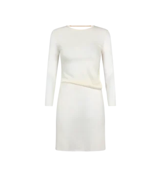 Vestido corto con aberturas y cierre de cadena