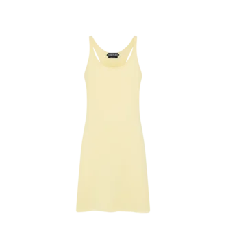 Vestido corto sin mangas de piqué merino