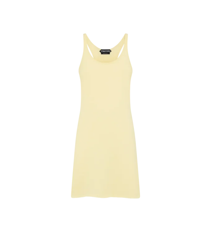Vestido corto sin mangas de piqué merino Vestido corto sin mangas de piqué merino