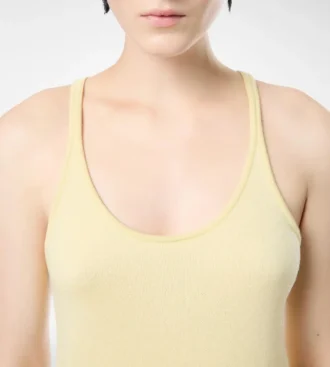 Vestido corto sin mangas de piqué merino