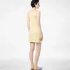 Vestido corto sin mangas de piqué merino Vestido corto sin mangas de piqué merino