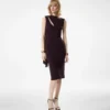 Vestido de cóctel con aberturas y detalle de bufanda Vestido de cóctel con aberturas y detalle de bufanda