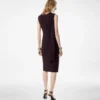 Vestido de cóctel con aberturas y detalle de bufanda Vestido de cóctel con aberturas y detalle de bufanda