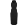Vestido de cóctel de seda con cuello halter y espalda abierta Vestido de cóctel de seda con cuello halter y espalda abierta