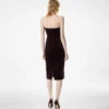 Vestido de cóctel sin tirantes de terciopelo Vestido de cóctel sin tirantes de terciopelo