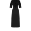 Vestido de cuello redondo de seda chenilla con relieve de pitón Vestido de cuello redondo de seda chenilla con relieve de pitón