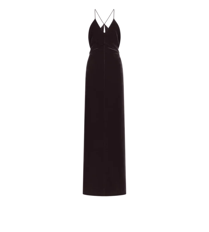 Vestido de noche con cuello en V y aberturas Vestido de noche con cuello en V y aberturas