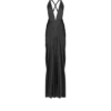 Vestido de noche con cuello halter, escote en V profundo y aberturas laterales Vestido de noche con cuello halter, escote en V profundo y aberturas laterales