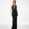Vestido de noche con cuello halter y aberturas Vestido de noche con cuello halter y aberturas