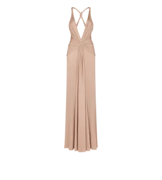 Vestido de noche con escote en V cruzado