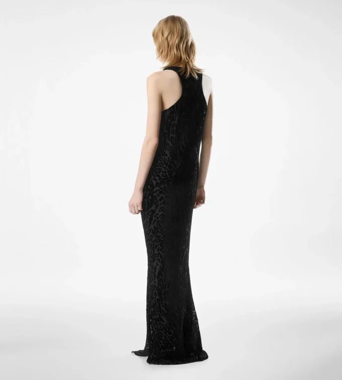 Vestido de noche con espalda nadadora