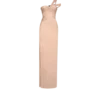 Vestido de noche con un solo hombro y detalle retorcido en la parte delantera Vestido de noche con un solo hombro y detalle retorcido en la parte delantera