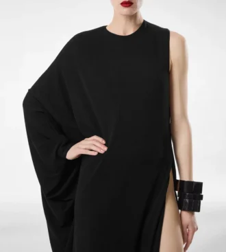 Vestido de noche de jersey crepé