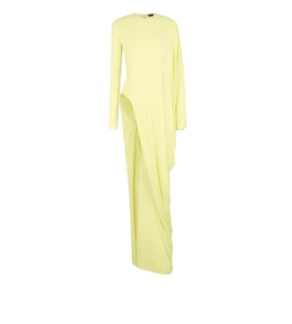 Vestido de noche de manga larga de crepé jersey