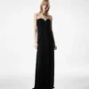 Vestido de noche drapeado sin tirantes Vestido de noche drapeado sin tirantes