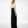 Vestido de noche drapeado sin tirantes Vestido de noche drapeado sin tirantes