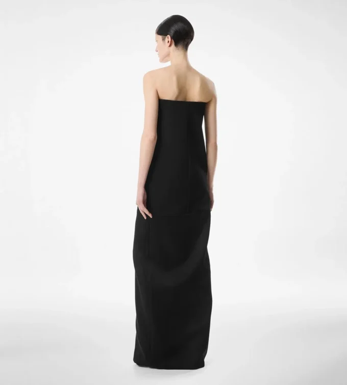 Vestido de noche sin tirantes de lana Sharp Vestido de noche sin tirantes de lana Sharp
