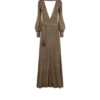 Vestido largo con cuello en V y espalda abierta Vestido largo con cuello en V y espalda abierta