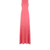 Vestido largo de cachemira y seda con cuello en V y espalda abierta Vestido largo de cachemira y seda con cuello en V y espalda abierta