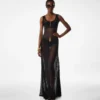 Vestido sin mangas con cuello redondo