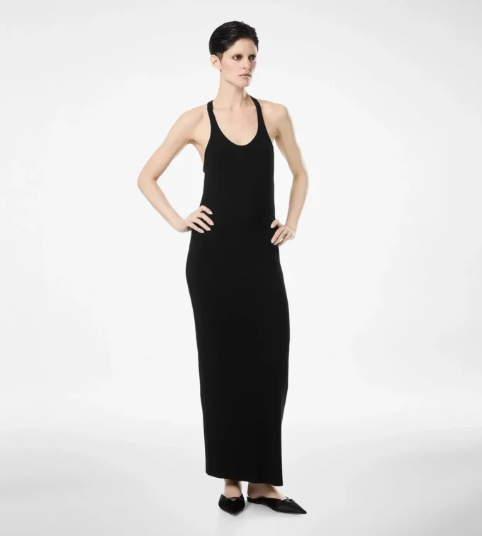 Vestido sin mangas con logotipo TF bordado en tono Vestido sin mangas con logotipo TF bordado en tono