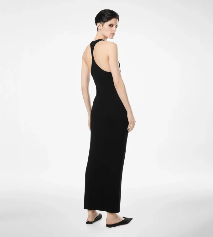 Vestido sin mangas con logotipo TF bordado en tono Vestido sin mangas con logotipo TF bordado en tono