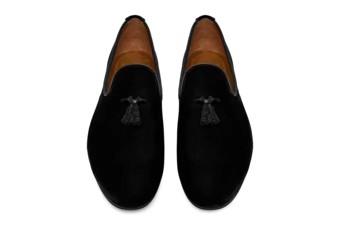 Zapatillas de terciopelo con borlas Nicolas Zapatillas de terciopelo con borlas Nicolas
