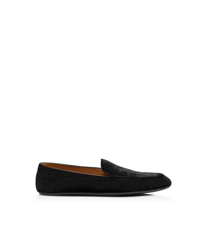 Zapatillas de terciopelo estampado cocodrilo Zapatillas de terciopelo estampado cocodrilo