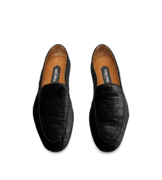 Zapatillas de terciopelo estampado cocodrilo