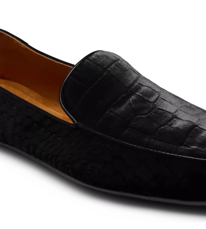 Zapatillas de terciopelo estampado cocodrilo Zapatillas de terciopelo estampado cocodrilo