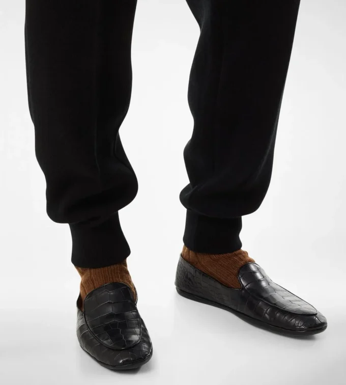 Zapatillas de terciopelo estampado cocodrilo Zapatillas de terciopelo estampado cocodrilo