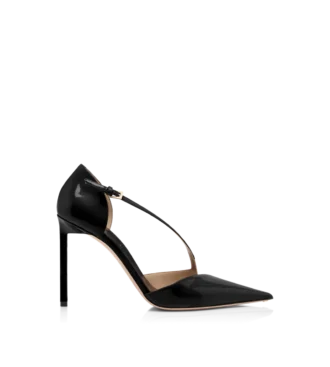 Zapatos de tacón asimétricos de charol