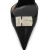 Zapatos de tacón con correa trasera T Latch de piel flexible