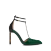 Zapatos de tacón con tira en T de pitón estampado Zapatos de tacón con tira en T de pitón estampado