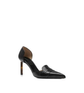 Zapatos de tacón Eva D’Orsay de piel granulada flexible