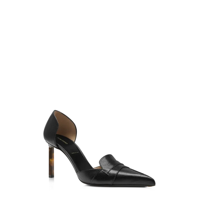 Zapatos de tacón Eva D’Orsay de piel granulada flexible Zapatos de tacón Eva D’Orsay de piel granulada flexible