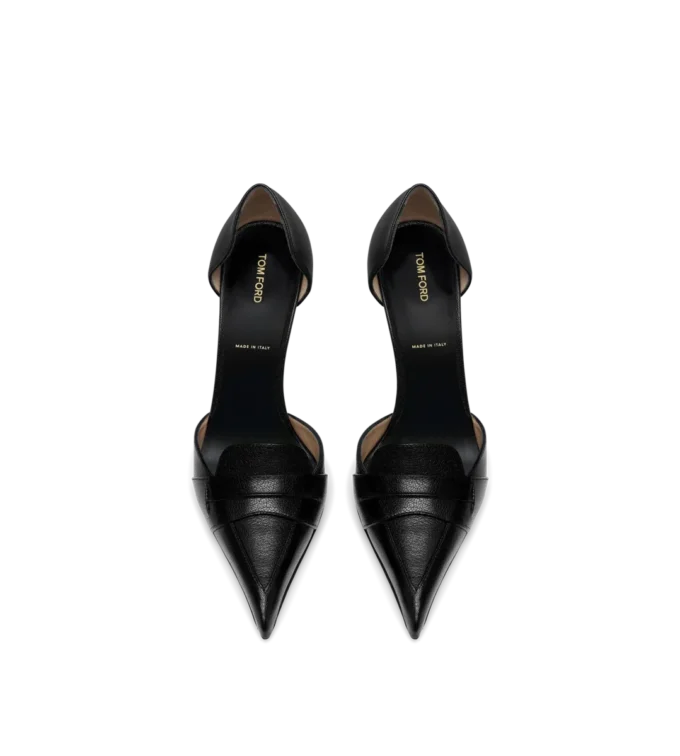 Zapatos de tacón Eva D’Orsay de piel granulada flexible Zapatos de tacón Eva D’Orsay de piel granulada flexible