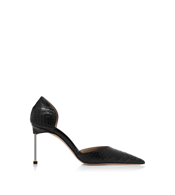 Zapatos de tacón Spire D’Orsay con estampado de pitón semibrillante