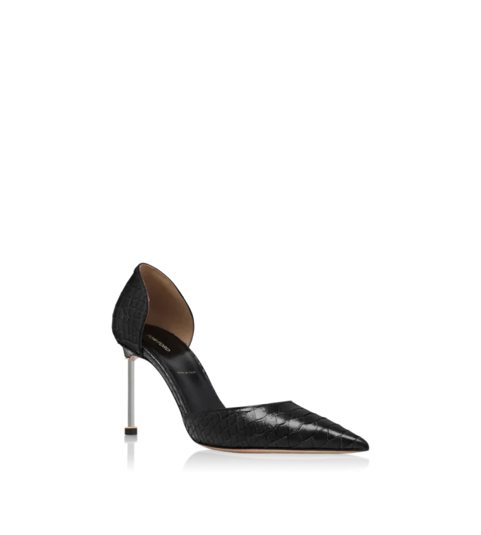 Zapatos de tacón Spire D’Orsay con estampado de pitón semibrillante