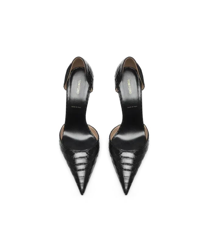 Zapatos de tacón Spire D’Orsay con estampado de pitón semibrillante